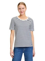 BETTY & CO Koszulka w kolorze biało-granatowym rozmiar: XXL. Białe bluzki damskie Betty & Co, xxl, bez wzorów, bez kołnierzyka, bez ramiączek. Za 56.93 zł.