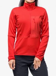 Bluza polarowa damska Berghaus MTN Arete LB HZ. Czerwone bluzy damskie Berghaus, xl, bez wzorów, z materiału, bez kaptura. Za 452.10 zł.