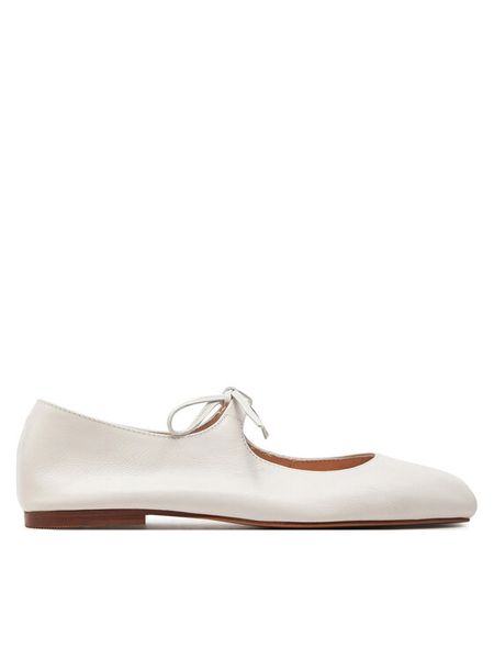 Balagan Baleriny Batsheva Écru. Białe balerinki damskie BALAGAN, bez wzorów, ze skóry. Za 455.99 zł.