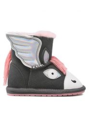 EMU Australia Śniegowce Pegasus Walker B12759 Szary. Szare kozaki dziewczęce EMU Australia, bez wzorów, ze skóry, bez obcasa, bez zapięcia. Za 269.99 zł.