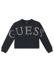 Guess Bluza J6RQ10 KAD74 Czarny Regular Fit. Czarne bluzy dziewczęce Guess, z aplikacjami, z bawełny, bez ramiączek, bez kaptura. Za 229.99 zł.