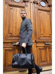 Maison héritage PARIS Skórzana torba podróżna "Nino" w kolorze czarnym - 46 x 29 x 15 cm rozmiar: onesize. Czarne torby podróżne maison héritage PARIS, bez wzorów, z materiału. Za 389.95 zł.