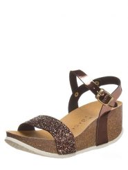 BACKSUN Sandały "Valence" w kolorze brązowym na koturnie rozmiar: 37. Brązowe sandały damskie Backsun, bez wzorów, z materiału, z otwartym noskiem, bez obcasa, na koturnie, bez zapięcia. Za 100.99 zł.