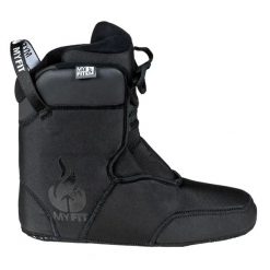 Klapki do jazdy na rolkach Myfit SPC Dual Fit Liner. Czarne klapki damskie POWERSLIDE, bez wzorów, z materiału, bez obcasa, bez zapięcia. Za 363.50 zł.