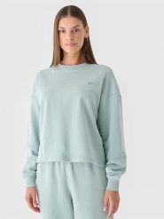 4F Bluza dresowa nierozpinana bez kaptura damska - turkusowa L. Niebieskie bluzy damskie 4F, l, bez wzorów, z bawełny, bez kaptura. W wyprzedaży za 59.99 zł.
