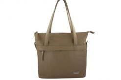 Shopperka skórzana BARBERINI'S Beżowa 996-2. Brązowe shopper bag Barberinis, bez wzorów, ze skóry, na ramię, małe, bez dodatków. Za 339.99 zł.