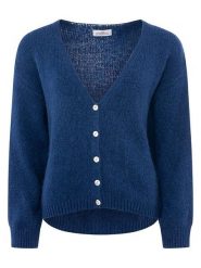 Zwillingsherz Kardigan "Uni" w kolorze granatowym rozmiar: onesize. Niebieskie kardigany damskie Zwillingsherz, bez wzorów. Za 305.70 zł.