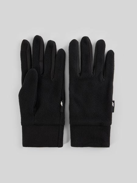 4F Rękawiczki polarowe Touch Screen uniseks - czarne XS. Czarne rękawiczki damskie 4F, bez wzorów, z materiału. Za 59.99 zł.
