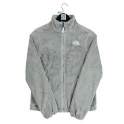 Second life - Kurtka polarowa TNF Osito dla kobiet szara - Jak nowy. Szare kurtki damskie The North Face, bez wzorów, z polaru, bez kaptura. Za 190.31 zł.