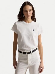 Polo Ralph Lauren T-Shirt 211B14605032 Biały Regular Fit. Białe t-shirty damskie Polo Ralph Lauren, m, bez wzorów, bez kołnierzyka. Za 399.99 zł.