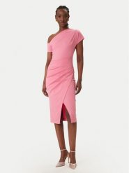Rinascimento Sukienka koktajlowa CFC0127793003 Różowy Slim Fit. Czerwone sukienki damskie Rinascimento, bez wzorów, z syntetyku, wizytowe, bez ramiączek. Za 599.99 zł.