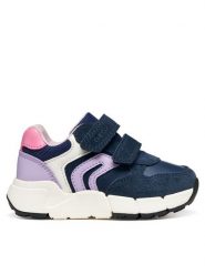 Geox Sneakersy B Flexyper Mini Girl B656NA 05422 C4215 M Granatowy. Niebieskie buty sportowe dziewczęce Geox, ze skóry, bez zapięcia. Za 239.99 zł.