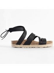 BAYTON Sandały "Braltar" w kolorze czarnym rozmiar: 38. Czarne sandały damskie Bayton, bez wzorów, z otwartym noskiem, bez obcasa, bez zapięcia. Za 127.95 zł.