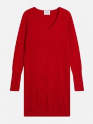 AUTHENTIC CASHMERE Kaszmirowa sukienka "Capelet" w kolorze czerwonym rozmiar: M. Czerwone sukienki damskie AUTHENTIC CASHMERE, bez wzorów, z kaszmiru, bez ramiączek. Za 462.45 zł.