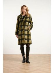 Smashed Lemon Płaszcz przejściowy w kolorze oliwkowo-czarnym rozmiar: 3XL. Brązowe płaszcze damskie Smashed Lemon, xl, bez wzorów, bez kaptura. Za 196.24 zł.