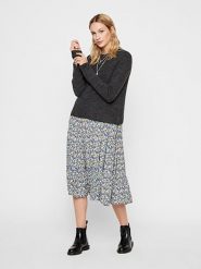 Pieces Sweter w kolorze antracytowym rozmiar: XS. Czarne swetry klasyczne damskie Pieces, xs, z wełny, bez kołnierzyka. Za 41.69 zł.