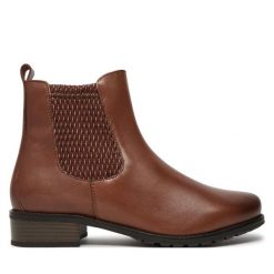Botki Josef Seibel. Brązowe botki damskie Josef Seibel, bez obcasa, na płaskiej podeszwie, bez zapięcia. Za 469.99 zł.