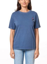Scotch & Soda Koszulka w kolorze granatowym rozmiar: XS. Niebieskie bluzki damskie Scotch & Soda, xs, z aplikacjami, z bawełny, bez kołnierzyka, bez ramiączek. Za 61.46 zł.