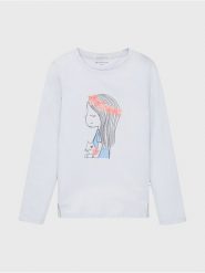 Tom Tailor Bluzka 1033895 Błękitny Regular Fit. Niebieskie bluzki i koszule dziewczęce Tom Tailor, bez wzorów, z bawełny, bez kołnierzyka, bez ramiączek. Za 39.99 zł.