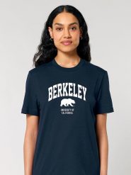 American Universities Koszulka "Berkeley University of California" w kolorze granatowym rozmiar: XL. Niebieskie bluzki damskie American Universities, xl, bez wzorów, z bawełny, bez kołnierzyka, bez ramiączek. Za 83.42 zł.