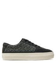 Tommy Hilfiger Sneakersy Vulc Leather Sneaker Monogram FW0FW08331 Czarny. Czarne obuwie sportowe damskie Tommy Hilfiger, ze skóry, bez zapięcia. Za 339.99 zł.