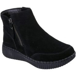 Buty Damskie Skechers Wilshire Blvd - Weekend Crush. Czarne obuwie sportowe damskie Skechers, z zamszu, bez zapięcia, na fitness i siłownię. Za 590.00 zł.