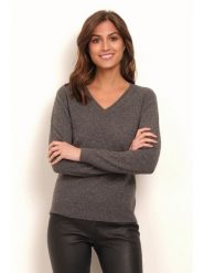 Soft Cashmere Kaszmirowy sweter w kolorze antracytowym rozmiar: 34/36. Czarne swetry klasyczne damskie Soft Cashmere, z kaszmiru, bez kołnierzyka. Za 267.29 zł.
