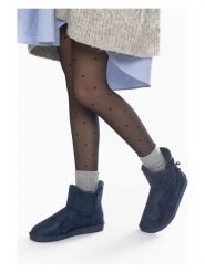 ISLAND BOOT Botki zimowe "Cullen" w kolorze granatowym rozmiar: 40. Niebieskie botki damskie Island Boot, na zimę, z materiału, bez obcasa, bez zapięcia. Za 159.95 zł.