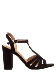 Sixth Sens Sandały w kolorze czarnym na obcasie rozmiar: 39. Czarne sandały damskie Sixth Sens, bez wzorów, z materiału, z otwartym noskiem, bez obcasa, na koturnie, bez zapięcia. Za 121.99 zł.