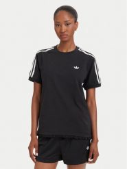 Adidas T-Shirt Pleated 3S LG4313 Czarny Regular Fit. Czarne t-shirty damskie Adidas, s, bez wzorów, z bawełny, bez kołnierzyka. Za 179.99 zł.