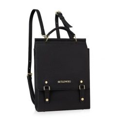 Plecak damski ekoskóra REESE czarny. Czarne plecaki bez wzorów, ze skóry ekologicznej. Za 199.99 zł.