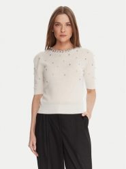 KAOS Sweter RI1KT021 Écru Regular Fit. Swetry klasyczne damskie KAOS, xs, z wełny, bez kołnierzyka. Za 679.99 zł.