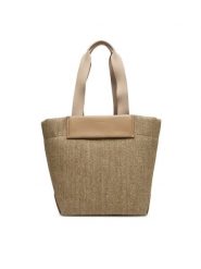Calvin Klein Torebka Ck Raffia Medium Shopper K60K613174 Brązowy. Brązowe shopper bag Calvin Klein, bez wzorów, z tworzywa sztucznego, bez dodatków. Za 339.99 zł.