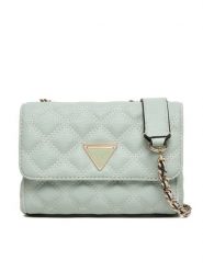 Guess Torebka Giully II Mini HWQG96 73740 Błękitny. Niebieskie torebki wieczorowe damskie Guess, z aplikacjami, ze skóry, bez dodatków. Za 549.99 zł.