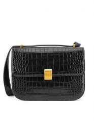 Gino Rossi Torebka CS6905-W Czarny. Czarne listonoszki damskie Gino Rossi, bez wzorów, z tworzywa sztucznego, bez dodatków. Za 229.99 zł.