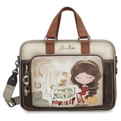 Brązowa Damska Torba Na Laptopa Anekke. Brązowe torby na laptopa Anekke, zdobione, bez dodatków. Za 499.00 zł.