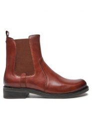 Caprice Botki 9-25304-41 Brązowy. Brązowe botki damskie Caprice, ze skóry, bez obcasa, na płaskiej podeszwie, bez zapięcia. Za 519.99 zł.