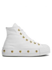 Converse Trampki Chuck Taylor All Star Lift Platform Star Studded A06787C Biały. Białe trampki damskie Converse, bez wzorów, z materiału, bez zapięcia. Za 309.99 zł.