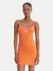 Billabong Sukienka letnia Sunkiss EBJFD03001 Pomarańczowy Slim Fit. Brązowe sukienki damskie Billabong, bez wzorów, z bawełny, bez ramiączek. Za 259.99 zł.