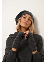 Just Cashmere Kaszmirowa czapka "Paris" w kolorze antracytowym rozmiar: onesize. Czarne czapki damskie Just Cashmere, bez wzorów, z kaszmiru. Za 168.06 zł.