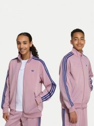 Adidas Bluza Firebird Loose Track HZ6641 Różowy Regular Fit. Czerwone bluzy dziewczęce Adidas, bez wzorów, z syntetyku, bez ramiączek, bez kaptura. Za 219.99 zł.