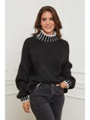 L'armoire de Suzette Golf w kolorze czarnym rozmiar: 38/40. Czarne golfy damskie L'armoire de Suzette, l, bez wzorów, z wełny, bez ramiączek. Za 161.73 zł.