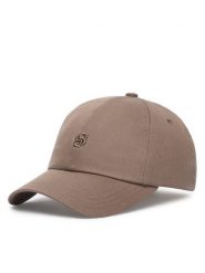 BOSS Czapka z daszkiem Ari B Icon 50567665 Brązowy. Brązowe czapki z daszkiem damskie Boss, bez wzorów, z bawełny. Za 169.99 zł.
