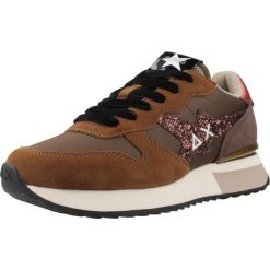 Buty SUN68 STARGIRL GLITTER LOGO Brązowy. Brązowe obuwie trekkingowe damskie SUN68, ze skóry, bez zapięcia. Za 417.99 zł.