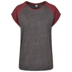 T-shirt Damski Kontrastowy Raglanowy. Brązowe t-shirty damskie Urban Classics, xl, bez wzorów, bez kołnierzyka. Za 67.99 zł.