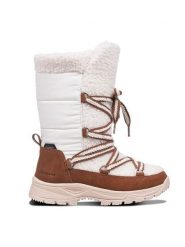 LUHTA Kozaki zimowe "Upea" w kolorze biało-brązowym rozmiar: 41. Białe kozaki damskie Luhta, na zimę, z materiału, bez obcasa, bez zapięcia. Za 336.61 zł.