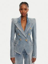 Balmain Marynarka DF0SI509DF17 Niebieski Regular Fit. Niebieskie marynarki i żakiety damskie Balmain, bez wzorów, z bawełny. Za 9,849.00 zł.