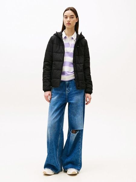 TOMMY JEANS Kurtka pikowana w kolorze czarnym rozmiar: XS. Czarne kurtki damskie Tommy Jeans, xs, bez wzorów, z jeansu, bez kaptura. Za 371.59 zł.