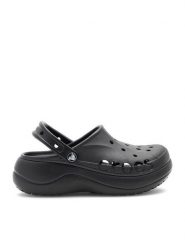 Crocs Klapki BAYA PLATFORM CLOG 208186-001 Czarny. Czarne klapki damskie Crocs, bez wzorów, z syntetyku, bez obcasa, bez zapięcia. Za 236.99 zł.