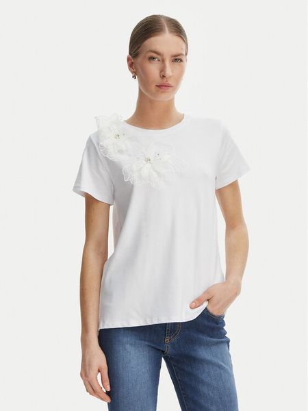 Rinascimento T-Shirt CFC0128080003 Biały Regular Fit. Białe t-shirty damskie Rinascimento, m, bez wzorów, bez kołnierzyka. Za 249.99 zł.